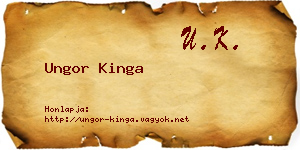 Ungor Kinga névjegykártya